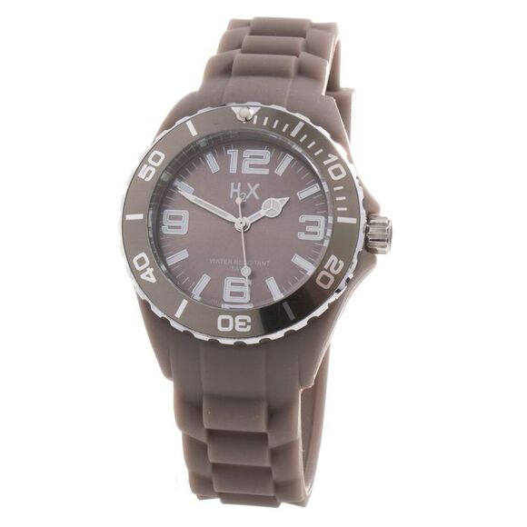 Haurex Silicone Watch Water Resistant Women Brown Watches